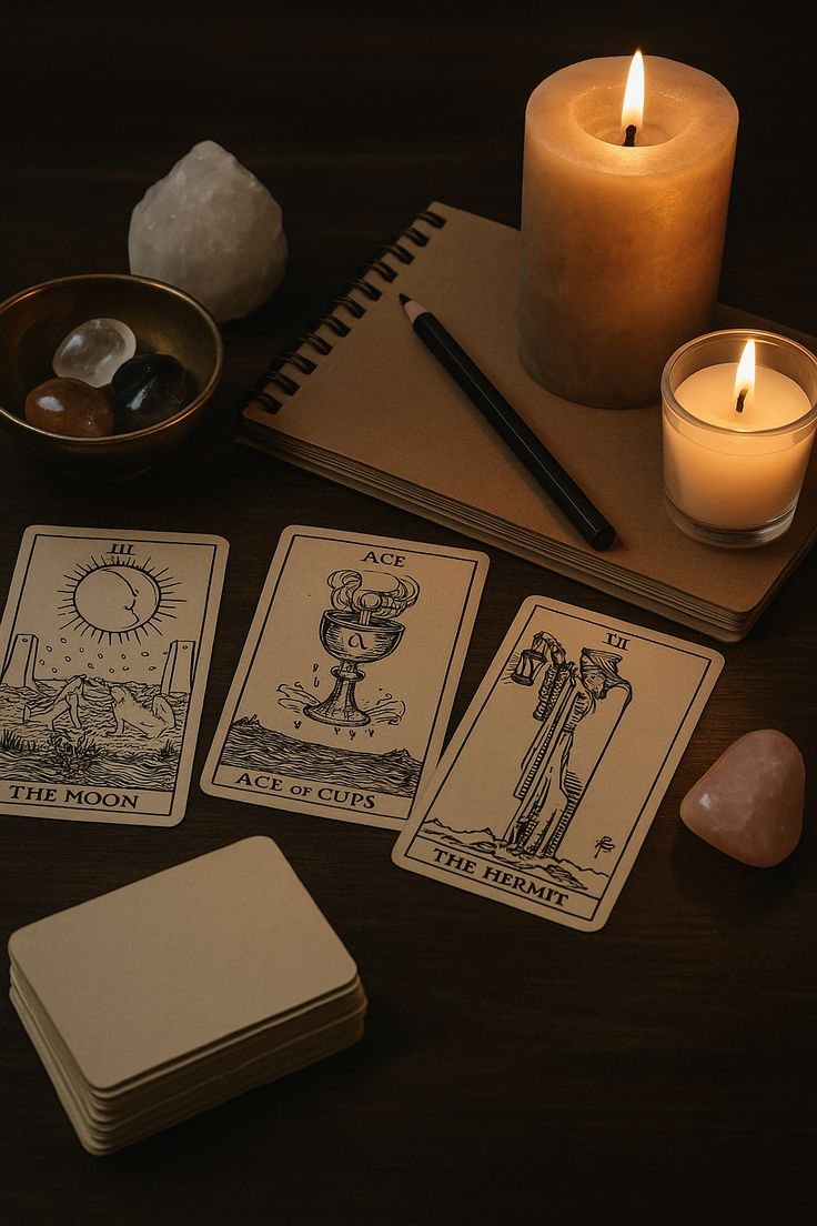 Love and relationship tarot card reading showing romantic guidance and soulmate connections